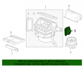 Actuator motor for the heater ventilation system of a Honda CRZ 11-16