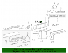 Lexus GX460 15-19 rear view camera