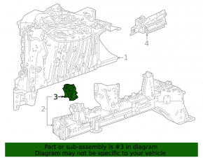 Left side member bracket Chevrolet Equinox EV 24-26
