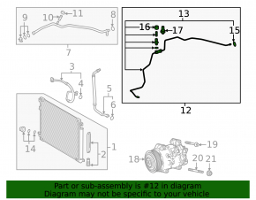 Toyota Camry v70 18-24 2.5" heater condenser air conditioner tube