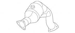 Catalytic converter left Audi Q5 8R 13-17 3.0 tfsi