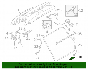 Audi E-Tron 19-23 trunk lid lock bracket