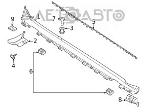 Right threshold molding Porsche Taycan 19 - abrasion