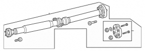 Rear propeller shaft Mercedes W167 GLE 350 20-23 2.0T RWD
