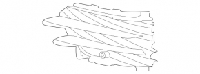 Right front bumper grille for Mercedes X167 GLS 450 20-23, chrome structure, for parking sensors