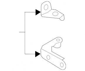 Ford Edge 15-24 lower front left door hinge