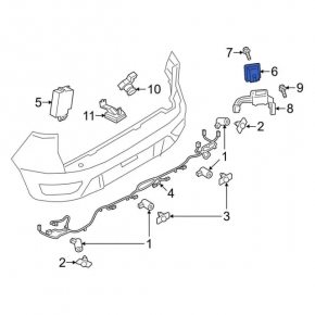 Blind Spot Sensor (BSM) left Ford Ecosport 18-22