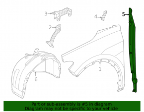 Front right door-wing seal for Volkswagen ID.4 23-25