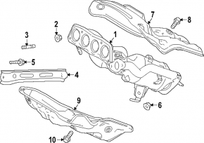 Exhaust manifold with catalytic converter for Toyota Venza 23-24