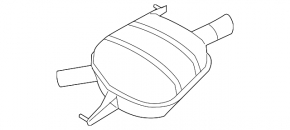 Muffler barrel left BMW 5 F10 11-16 3.0T