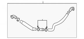 Lower cooling hose Hyundai Santa FE 21-23 2.5T