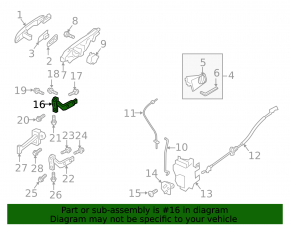 Upper front left door hinge Volvo C40 22-24