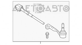 Steering rod with tip left BMW 3 G20 19-25 2.0T