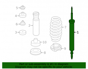 Rear left shock absorber BMW 3 E90 E92 07-12 M package
