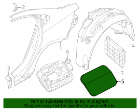 BMW 5 G60 24-25 Charging Port Fuel Filler Cap