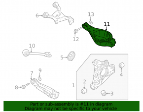 Lower control arm under the rear left spring, Mitsubishi Outlander 22-25 2.5