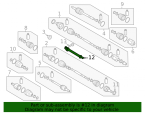 Intermediate shaft front right Kia Niro 23- HEV