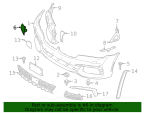 Front bumper headlight washer plug, right BMW 7 G11 G12 16-19 M pack