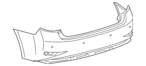Rear bumper bare Lexus ES300h 13-18 without parking