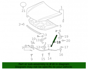 Lexus ES300 ES330 Hood Shock Absorber