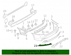 Rear right reflector BMW 5 F90 17-23 M5