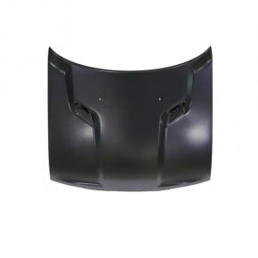 Bare hood of a 2014 Dodge Challenger with side air vents