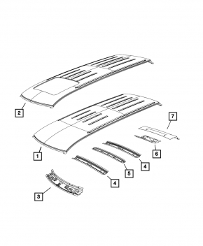 Metal roof Jeep Grand Cherokee WK2 11-21 without hatch, sawed off