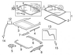 Sunroof Curtain Honda CRV 17-20 Gray
