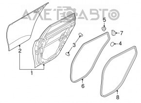 Kia Optima rear left door 16-20 euros