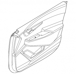 Front right door trim card Kia EV6 22-24 black with gray, GT-Line