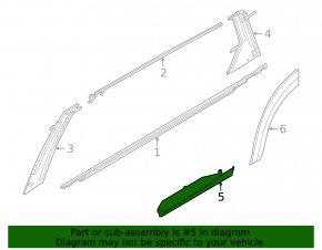 Lower rear left door trim Nissan Pathfinder 22-25 black