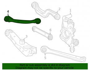 Upper transverse control arm, rear left, front, Chevrolet Equinox EV 24-26