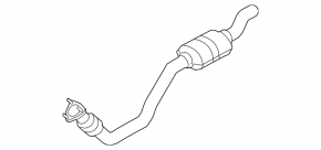 Exhaust line middle part Audi A4 B8 13-16 rest 2.0T