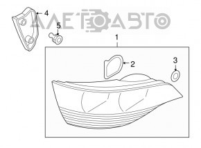 Right headlight for Audi Q5 8R 13-17, scratched