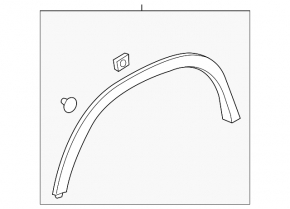 Front Left Fender Arch Cover Buick Encore 13-19