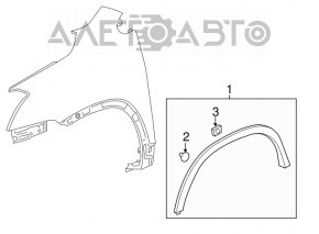 Front Left Fender Arch Cover Buick Encore 13-19