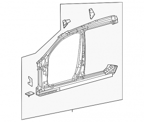 Body pillar central left Mercedes W167 GLE 350 450 20-23
