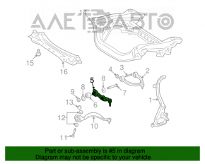 Lower control arm, front left, rear, Mercedes W221 RWD
