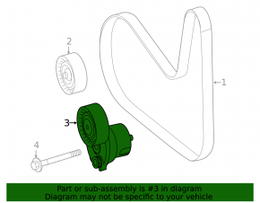 Tensioner roller drive belt W167 GLE 350 20-23
