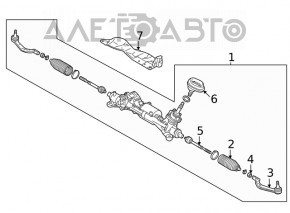 Steering tip right Nissan Rogue 21-23 JP built
