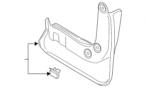 Mudguard front left Ford Fusion mk5 13-20