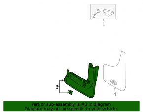Mudguard front left Ford Fusion mk5 13-20