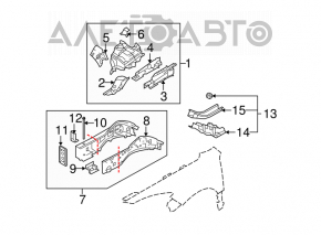 Front left quarter panel Mazda6 09-13