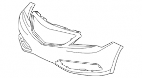 Bare front bumper Acura ILX 13-15 prerest