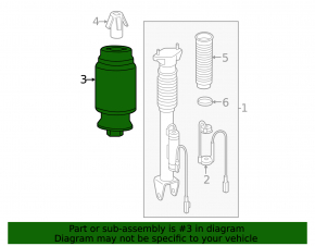 Air spring rear left Mercedes X164 GL