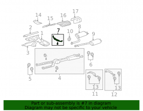Muffler bracket central Lexus LS460 07-08