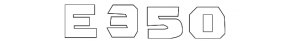 Emblem inscription E350 trunk lid Mercedes W211