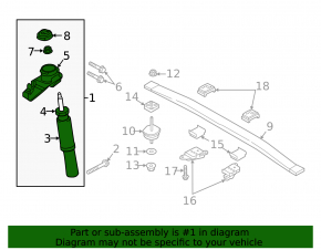 Rear shock absorber left Volvo XC60 18-23 with support