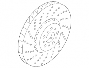 Front right brake disc BMW 2 G42 22-25 M2, 380 mm, perforated