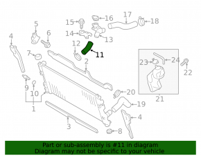 Cooling system hose Subaru BRZ 13-20 upper, 2.0